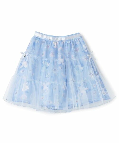 mezzo piano / メゾピアノ ミニ・ひざ丈スカート | マジカル柄チュールスカート | 詳細9
