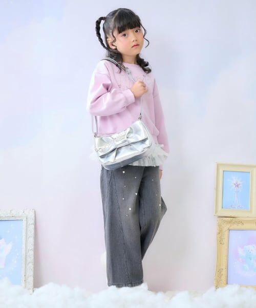 mezzo piano / メゾピアノ その他パンツ | キラキラデニム・ツイル ワイドパンツ | 詳細14