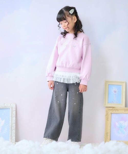 mezzo piano / メゾピアノ その他パンツ | キラキラデニム・ツイル ワイドパンツ | 詳細15