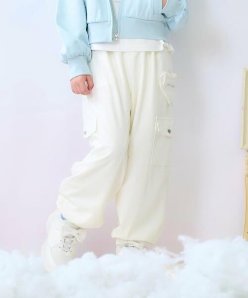 mezzo piano / メゾピアノ その他パンツ | あったかハートシャカパン（オフ ホワイト）