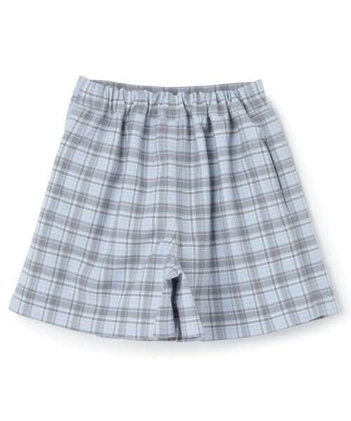 mezzo piano / メゾピアノ ショート・ハーフ・半端丈パンツ | 切替ハートベルト　チェックプリーツスカパン | 詳細1