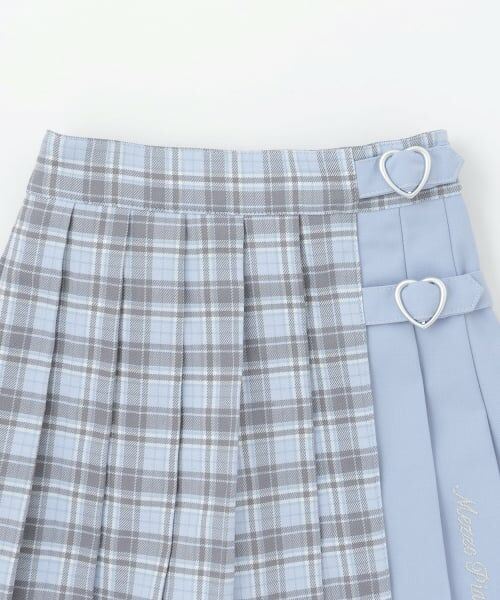 mezzo piano / メゾピアノ ショート・ハーフ・半端丈パンツ | 切替ハートベルト　チェックプリーツスカパン | 詳細2