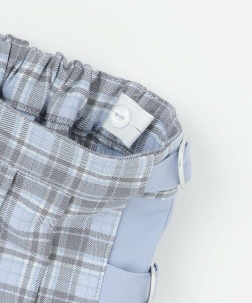 mezzo piano / メゾピアノ ショート・ハーフ・半端丈パンツ | 切替ハートベルト　チェックプリーツスカパン | 詳細3