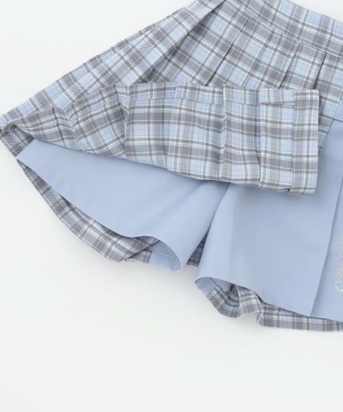 mezzo piano / メゾピアノ ショート・ハーフ・半端丈パンツ | 切替ハートベルト　チェックプリーツスカパン | 詳細7