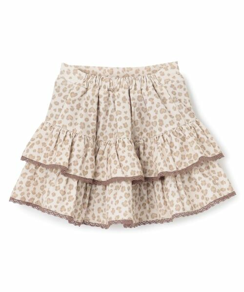 mezzo piano / メゾピアノ ショート・ハーフ・半端丈パンツ | ヒョウ柄レースアップスカパン | 詳細1