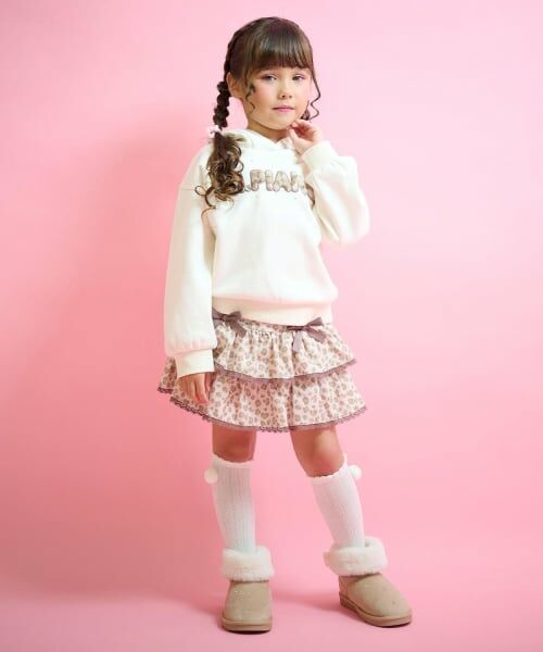 mezzo piano / メゾピアノ ショート・ハーフ・半端丈パンツ | ヒョウ柄レースアップスカパン | 詳細10