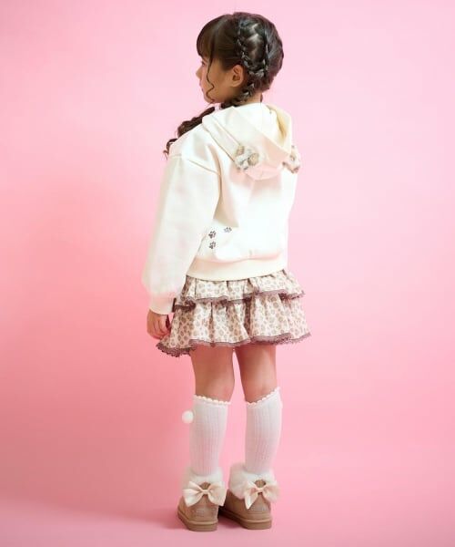 mezzo piano / メゾピアノ ショート・ハーフ・半端丈パンツ | ヒョウ柄レースアップスカパン | 詳細11