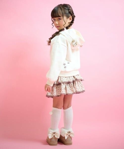 mezzo piano / メゾピアノ ショート・ハーフ・半端丈パンツ | ヒョウ柄レースアップスカパン | 詳細12