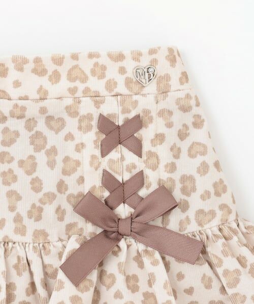 mezzo piano / メゾピアノ ショート・ハーフ・半端丈パンツ | ヒョウ柄レースアップスカパン | 詳細4