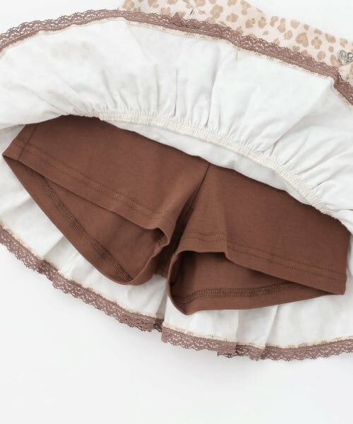 mezzo piano / メゾピアノ ショート・ハーフ・半端丈パンツ | ヒョウ柄レースアップスカパン | 詳細6