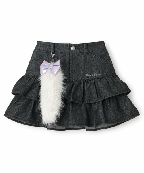 mezzo piano / メゾピアノ ショート・ハーフ・半端丈パンツ | しっぽチャームつき　ラメデニム段々スカパン | 詳細13