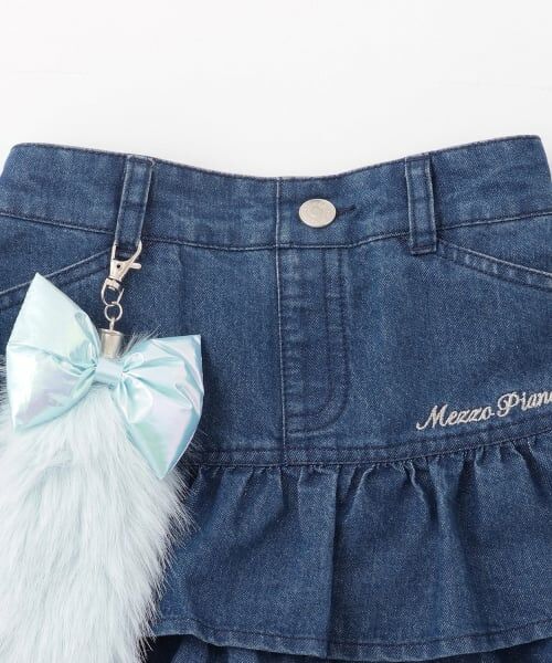 mezzo piano / メゾピアノ ショート・ハーフ・半端丈パンツ | しっぽチャームつき　ラメデニム段々スカパン | 詳細2