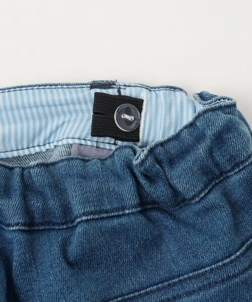 mezzo piano / メゾピアノ その他パンツ | ラインストーンロゴ フレアデニムロングパンツ | 詳細3