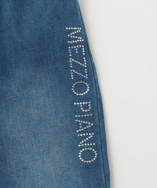 mezzo piano / メゾピアノ その他パンツ | ラインストーンロゴ フレアデニムロングパンツ | 詳細5