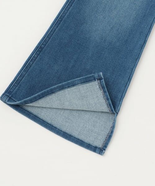 mezzo piano / メゾピアノ その他パンツ | ラインストーンロゴ フレアデニムロングパンツ | 詳細7