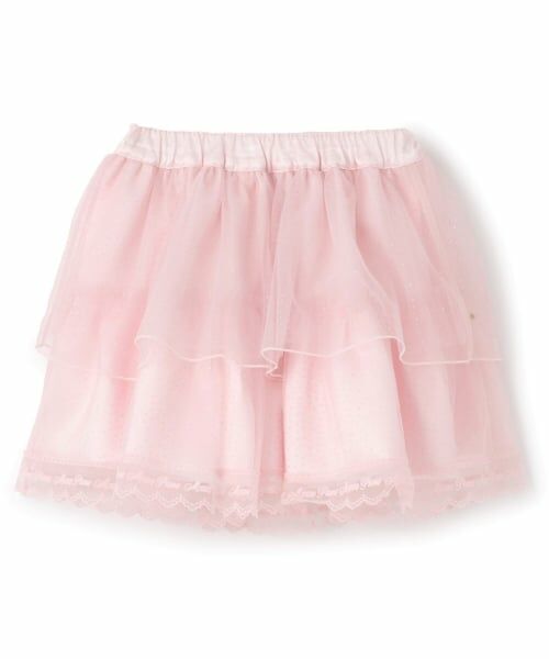 mezzo piano / メゾピアノ ミニ・ひざ丈スカート | バレエ刺しゅう 段々チュールスカート | 詳細1