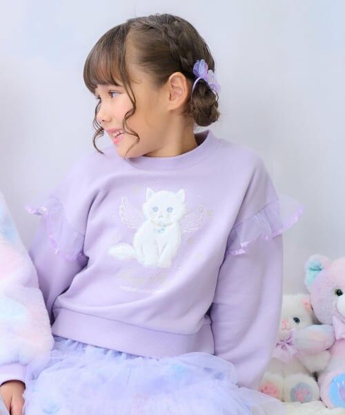 mezzo piano / メゾピアノ スウェット | エンジェルアニマル　トレーナー（ラベンダー）