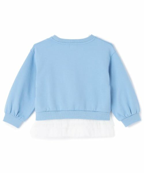 mezzo piano / メゾピアノ スウェット | ラインストーンロゴトレーナー＆裾チュールTシャツセット | 詳細1