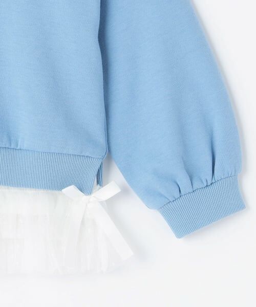 mezzo piano / メゾピアノ スウェット | ラインストーンロゴトレーナー＆裾チュールTシャツセット | 詳細8