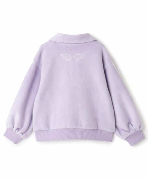 mezzo piano / メゾピアノ スウェット | ラメパイピング　ハーフZIPプルオーバー | 詳細1