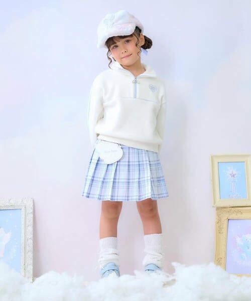 mezzo piano / メゾピアノ スウェット | ラメパイピング　ハーフZIPプルオーバー | 詳細11