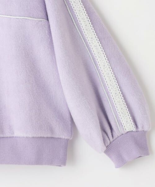 mezzo piano / メゾピアノ スウェット | ラメパイピング　ハーフZIPプルオーバー | 詳細4