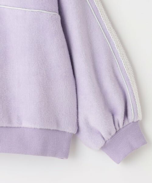 mezzo piano / メゾピアノ スウェット | ラメパイピング　ハーフZIPプルオーバー | 詳細5