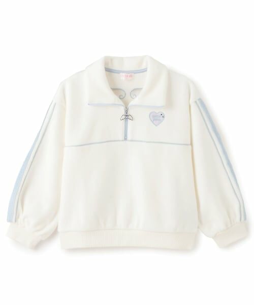 mezzo piano / メゾピアノ スウェット | ラメパイピング　ハーフZIPプルオーバー | 詳細9