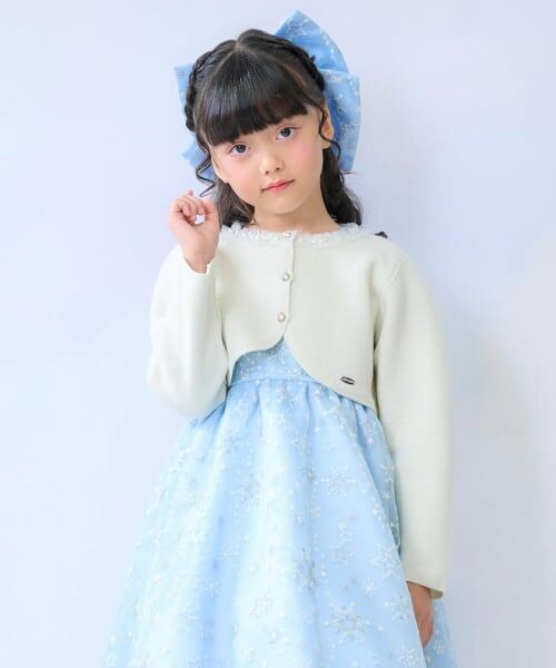 mezzo piano / メゾピアノ カーディガン・ボレロ | ラメニット　ボレロ（オフ ホワイト）