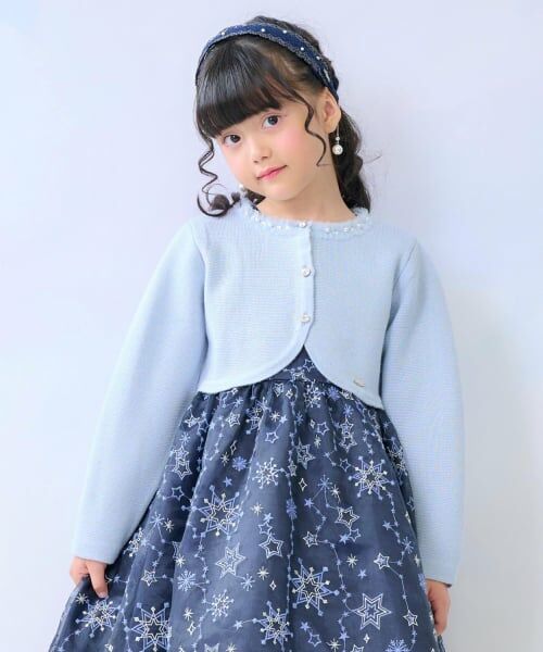 mezzo piano / メゾピアノ カーディガン・ボレロ | ラメニット　ボレロ（サックス）