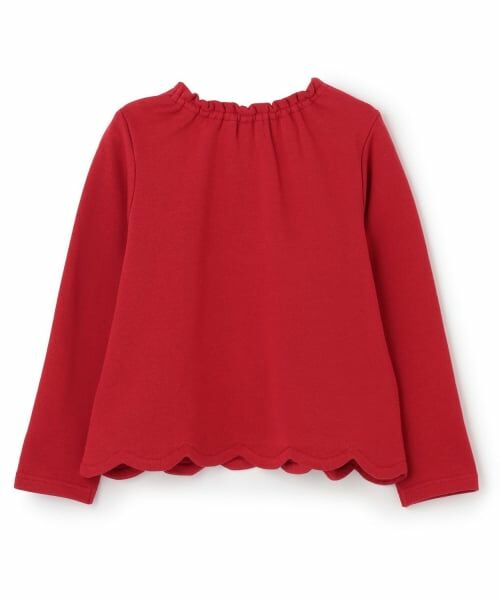 mezzo piano / メゾピアノ スウェット | くるみ割り人形アップリケ裾スカラップトレーナー | 詳細1