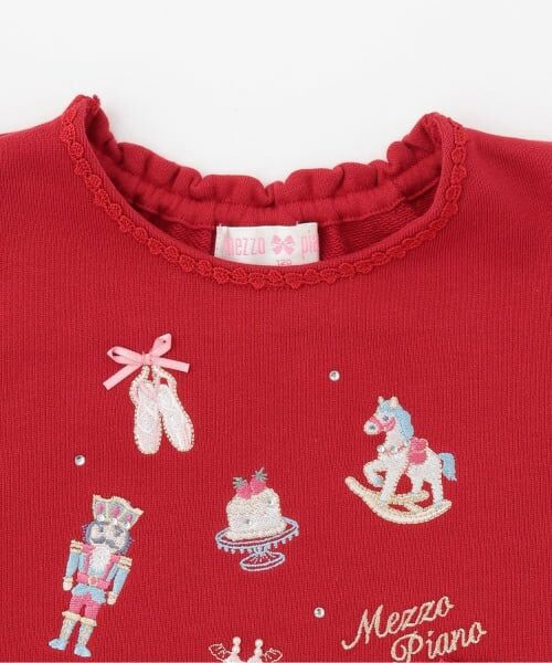 mezzo piano / メゾピアノ スウェット | くるみ割り人形アップリケ裾スカラップトレーナー | 詳細2