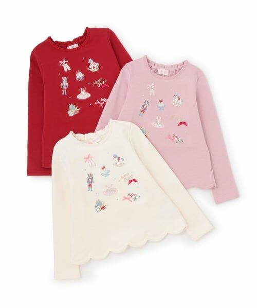 mezzo piano / メゾピアノ スウェット | くるみ割り人形アップリケ裾スカラップトレーナー | 詳細8