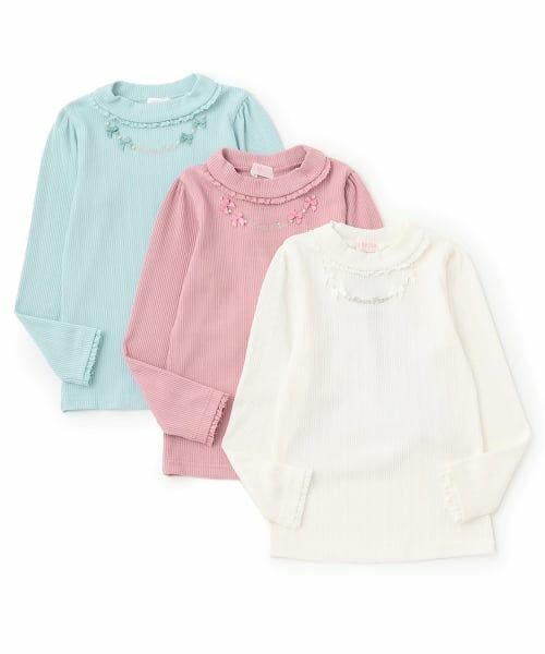 mezzo piano / メゾピアノ Tシャツ | リボンネックレス風　プチハイ長袖Tシャツ | 詳細6