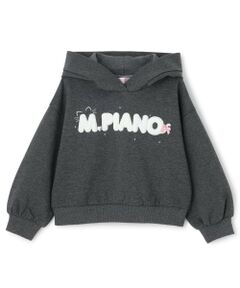 mezzo piano / メゾピアノ パーカー | ネコ耳フェイクファーロゴ　プルパーカ