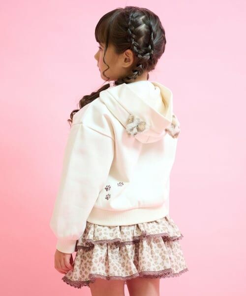 mezzo piano / メゾピアノ パーカー | ネコ耳フェイクファーロゴ　プルパーカ | 詳細13