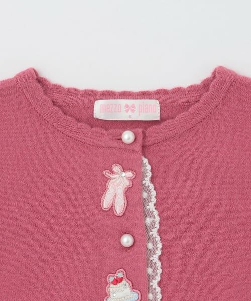 mezzo piano / メゾピアノ カーディガン・ボレロ | バレエモチーフワッペン　ニットカーディガン | 詳細2
