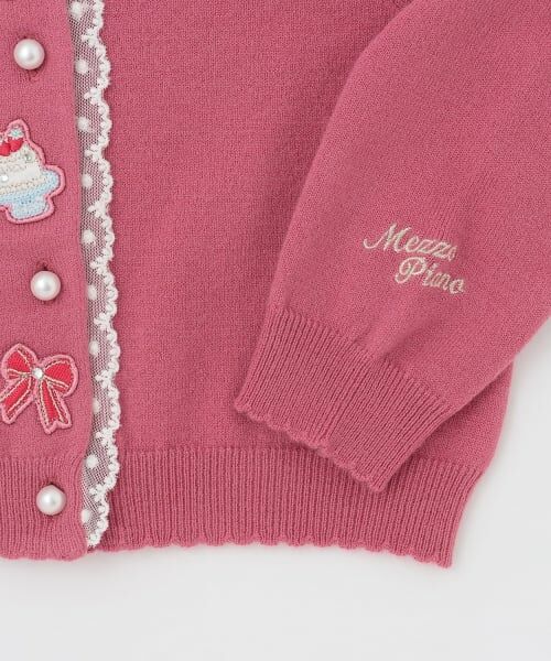 mezzo piano / メゾピアノ カーディガン・ボレロ | バレエモチーフワッペン　ニットカーディガン | 詳細3