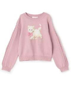 mezzo piano / メゾピアノ ニット・セーター | もふもふネコ　ニットプルオーバー