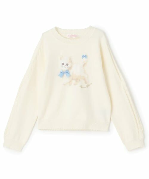 mezzo piano / メゾピアノ ニット・セーター | もふもふネコ　ニットプルオーバー | 詳細8