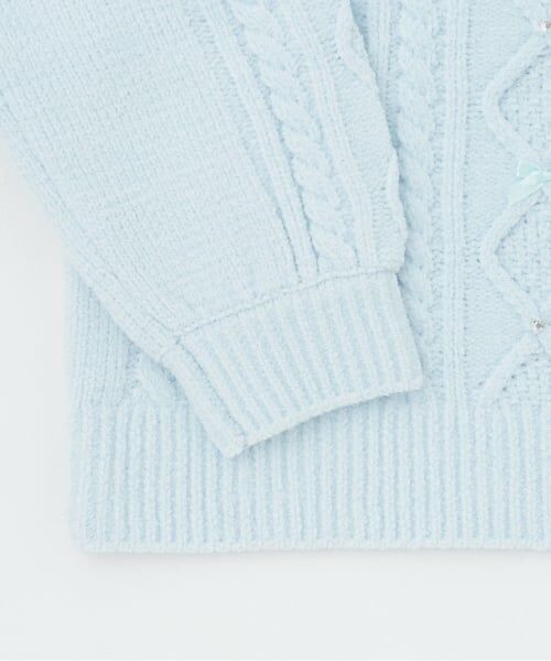 mezzo piano / メゾピアノ ニット・セーター | ケーブルリボン　モールニット　プルオーバー | 詳細3