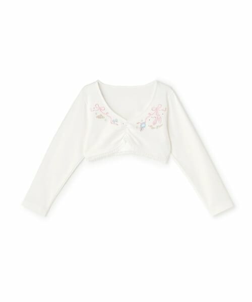 mezzo piano / メゾピアノ カーディガン・ボレロ | 【バレエ】ショートトップ(オフ ホワイト)