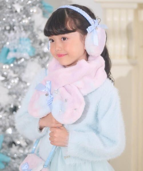 mezzo piano / メゾピアノ カーディガン・ボレロ | キラキラシャギー　ニットカーディガン（ライト ブルー）