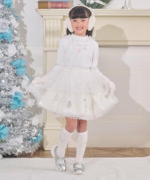 mezzo piano / メゾピアノ Tシャツ | ネックレス刺しゅう　プチハイ長袖Tシャツ | 詳細10