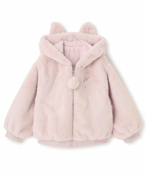 mezzo piano / メゾピアノ ブルゾン | リバーシブル　フェイクファーブルゾン（ピンク）