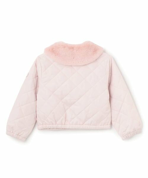 mezzo piano / メゾピアノ ブルゾン | リボンキルティング　フェイクファー衿つきブルゾン | 詳細1