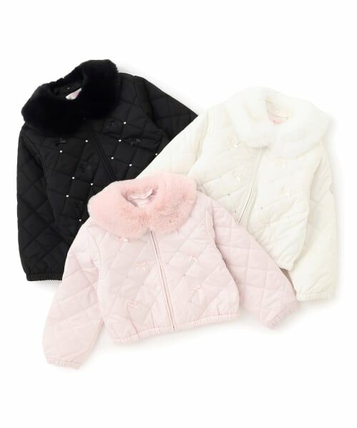 mezzo piano / メゾピアノ ブルゾン | リボンキルティング　フェイクファー衿つきブルゾン | 詳細11