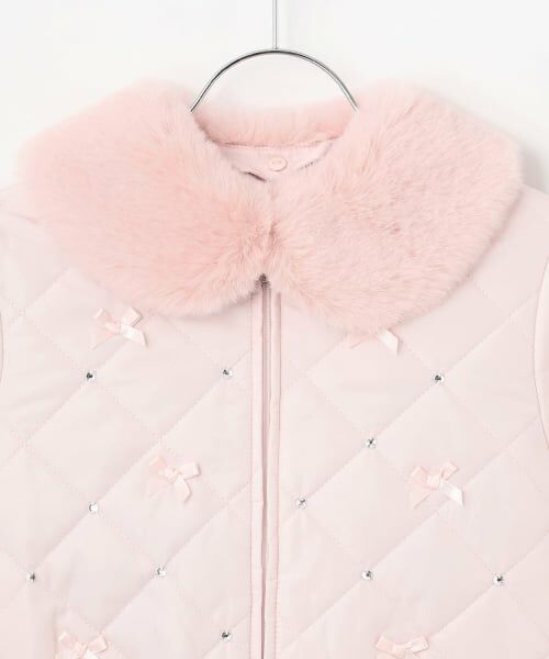 mezzo piano / メゾピアノ ブルゾン | リボンキルティング　フェイクファー衿つきブルゾン | 詳細2