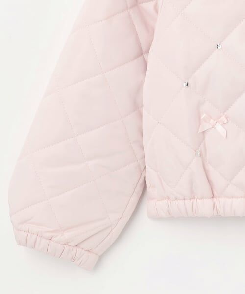 mezzo piano / メゾピアノ ブルゾン | リボンキルティング　フェイクファー衿つきブルゾン | 詳細6