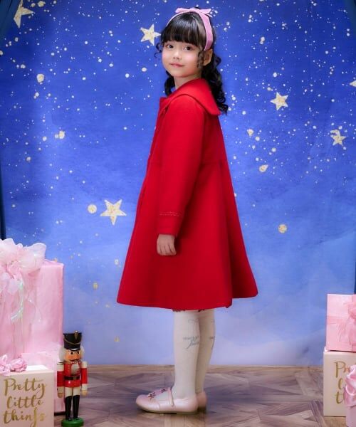 mezzo piano / メゾピアノ その他アウター | リボンカラー　ウールコート | 詳細15